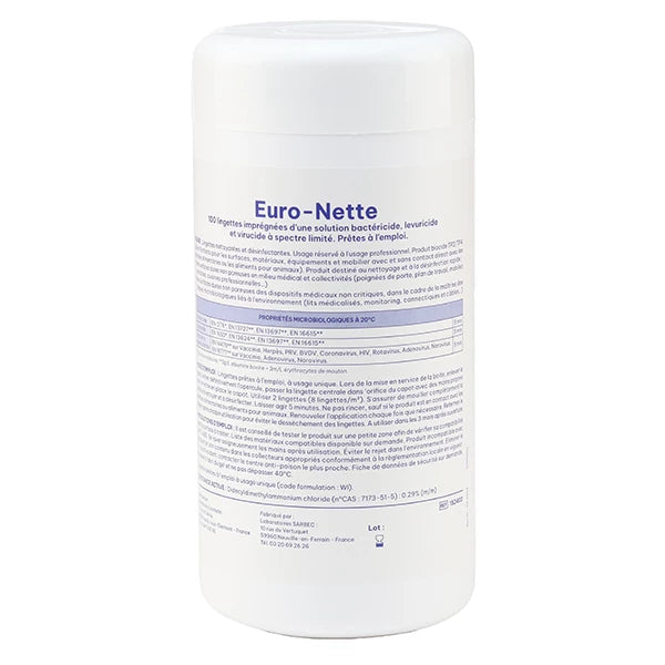 Lingettes nettoyantes et désinfectantes Euro nette